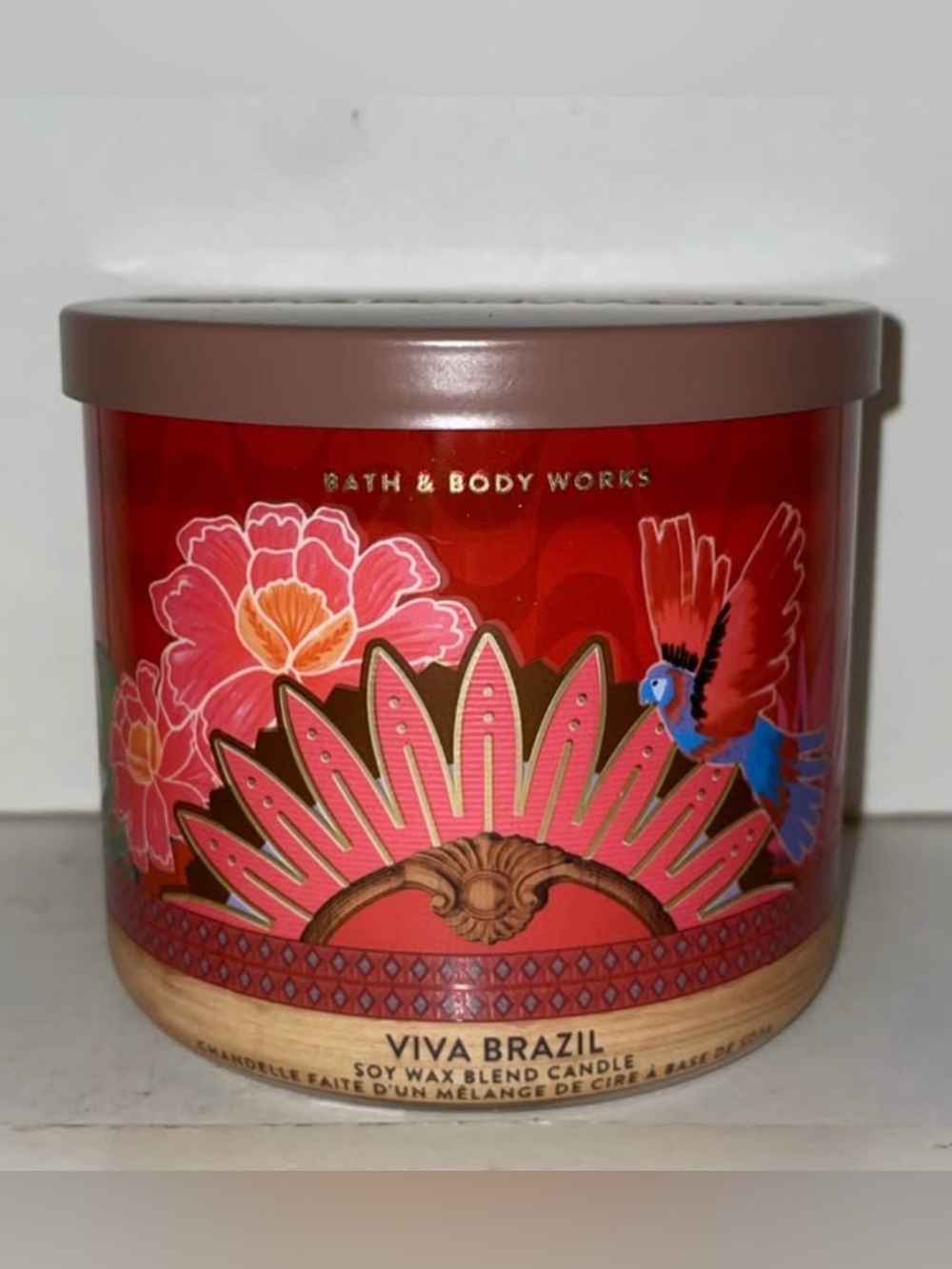 Bath & Body Works Viva Brazil Scented Candle 3 Wick Discontinued New